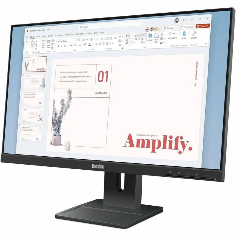 Moniteur LED Full HD Lenovo ThinkVision E24-40 24 pouces - Format 16:9 - Noir corbeau 64BAMAT1US