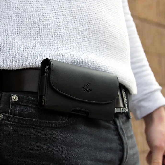 Leather Case with Belt Clip and Loop