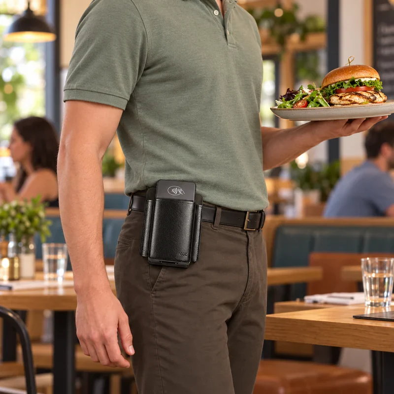 Leather Adyen Mobile POS Terminal Case with Belt Clip