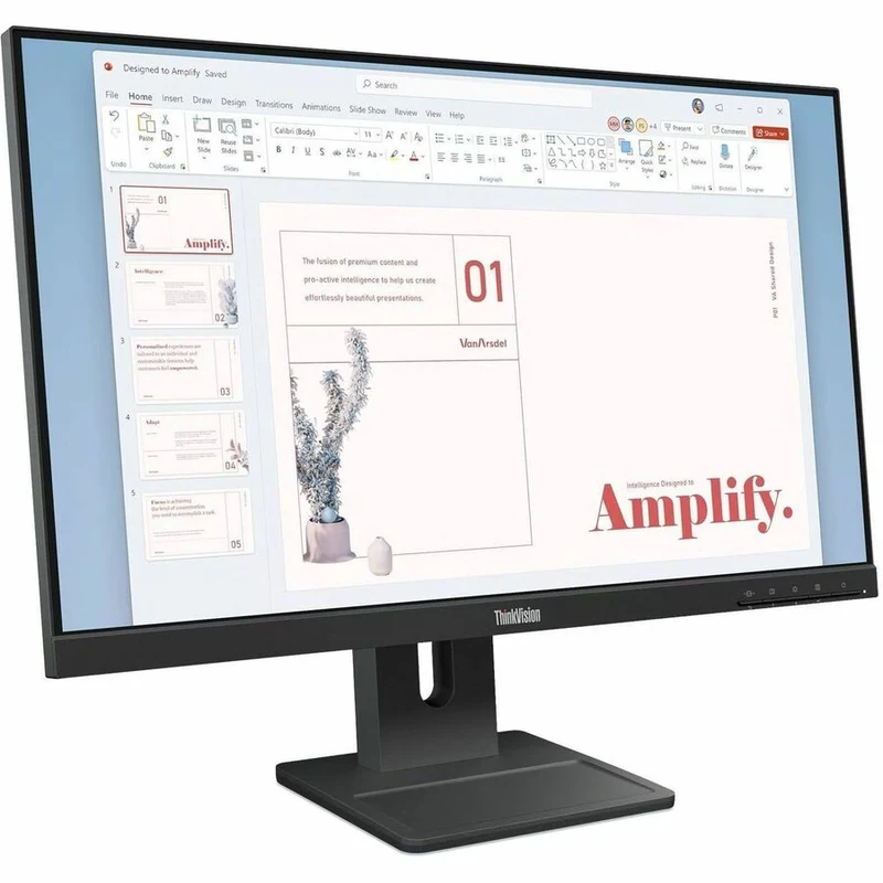 Moniteur LED Full HD Lenovo ThinkVision E24-40 24 pouces - Format 16:9 - Noir corbeau 64BAMAT1UZ