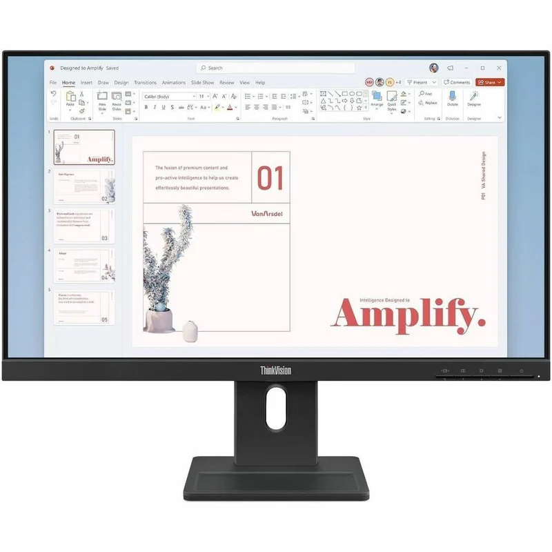 Moniteur LED Full HD Lenovo ThinkVision E24-40 24 pouces - Format 16:9 - Noir corbeau 64BAMAT1UZ