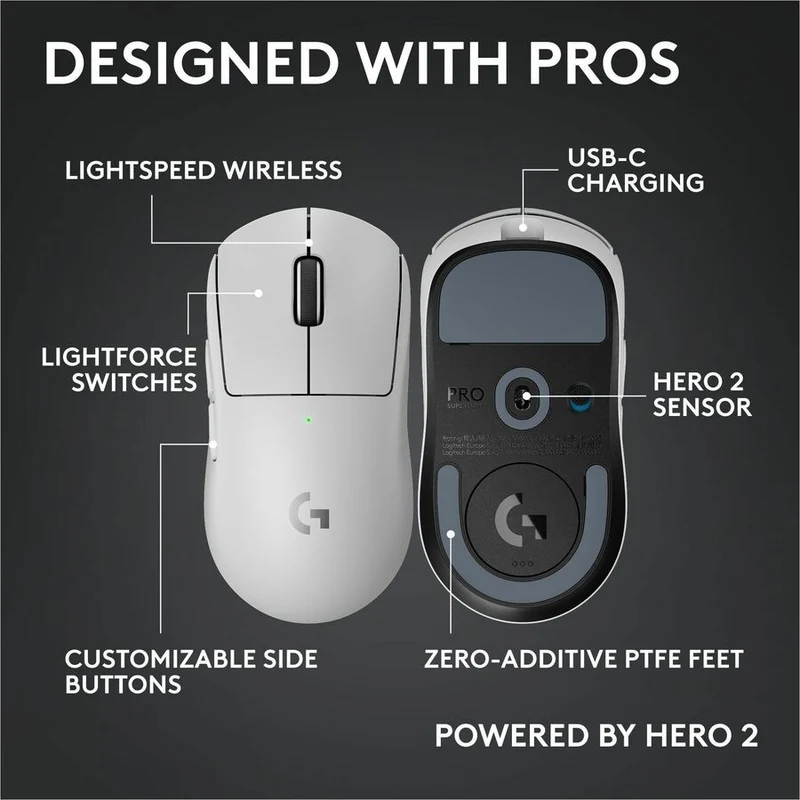 Souris de jeu Logitech PRO X SUPERLIGHT 2c 910-007528