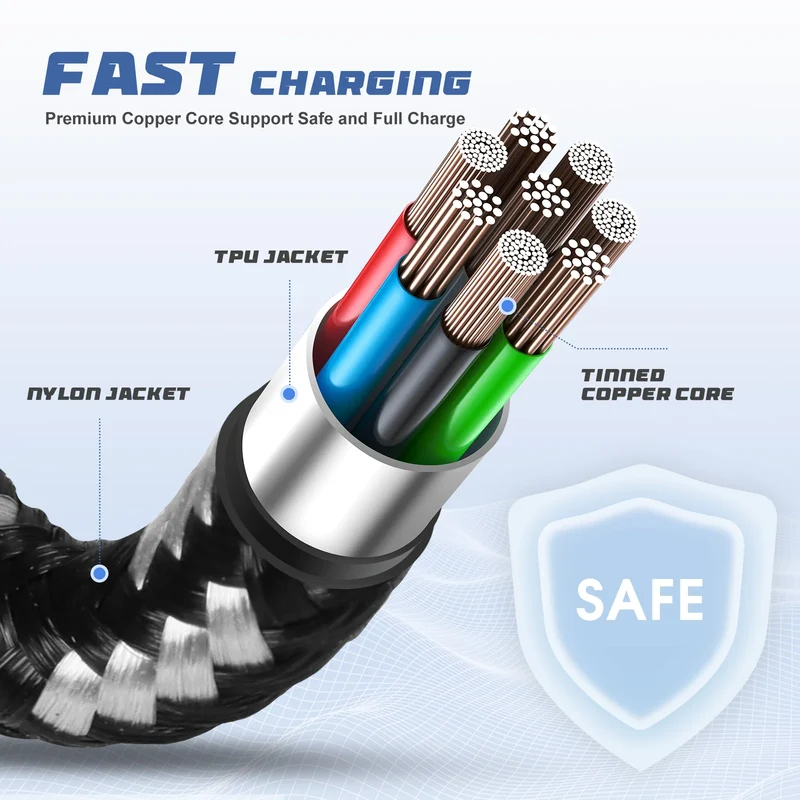 90 Degree Type-C USB Charger Cable for Square Payment Terminal