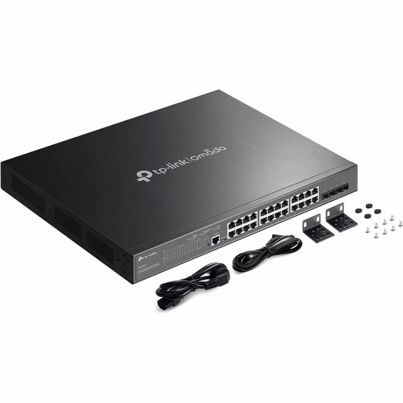 Commutateur géré Omada 24 ports Gigabit et 4 ports 10GE SFP+ L2+ avec 24 ports PoE+ SG3428XMP