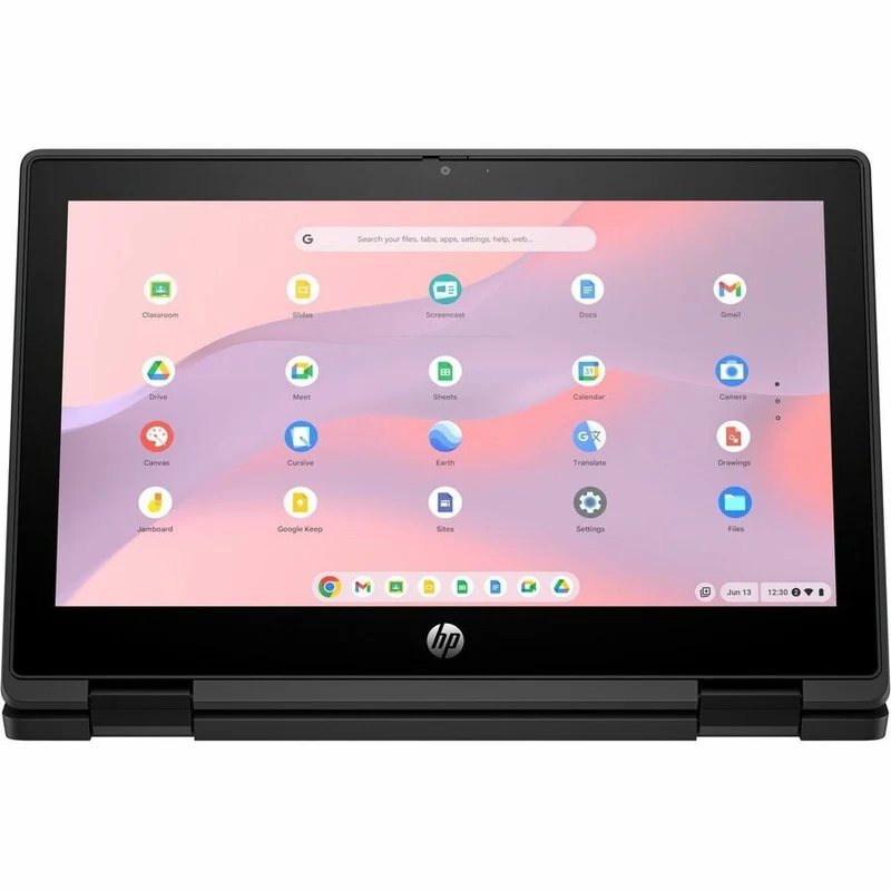 Chromebook convertible 2 en 1 HP Fortis Flip G1m 11.6" (écran tactile) - HD - Octa-core (ARM Cortex A76 + Cortex A55) - 32 Go de mémoire flash - Clavier anglais - Noir de jais - Smart Buy B61BJUT#ABA