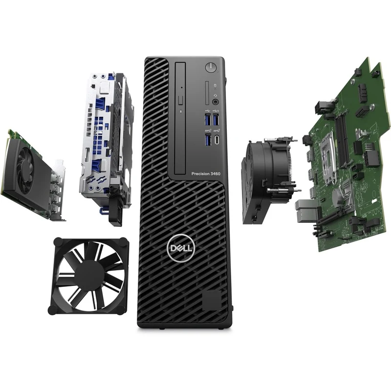 Station de travail Dell Precision 3000 3460 - Processeur Intel Core i7 de 14e génération (i7-14700) - 16 Go de RAM - SSD de 512 Go - Format compact - Noir J4XY9