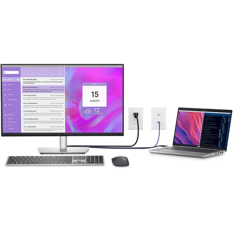 Moniteur LCD Dell P2723QE 27" Classe 4K - 16:9 - Noir, Argent DELL-P2723QE