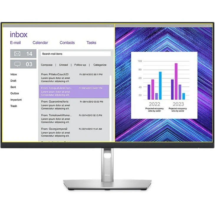 Moniteur LCD Dell P2723QE 27" Classe 4K - 16:9 - Noir, Argent DELL-P2723QE