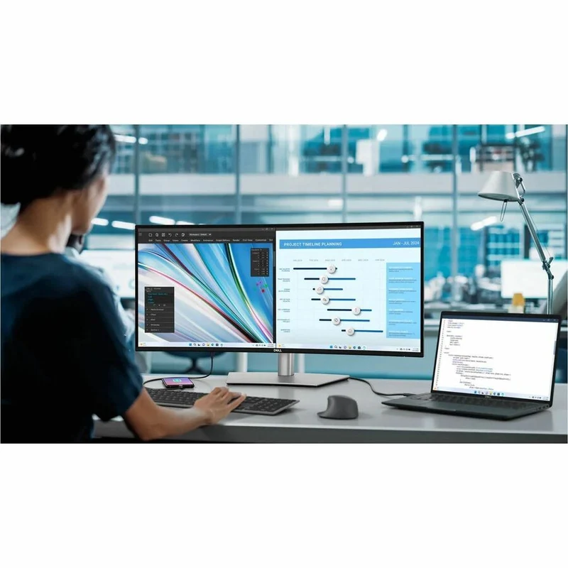 Moniteur LED incurvé Dell UltraSharp U3425WE 34" UW-QHD - Format 21:9 - Noir et argent