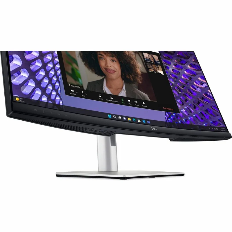 Moniteur LED incurvé Dell P3424WEB 34" avec webcam, résolution UW-QHD et format 21:9, noir et argent