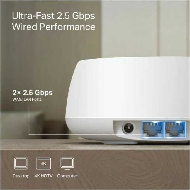 Routeur sans fil Ethernet TP-Link Deco BE25 Wi-Fi 7 IEEE 802.11 a/b/g/n/ac/ax/be DECO BE25 (LOT DE 1)