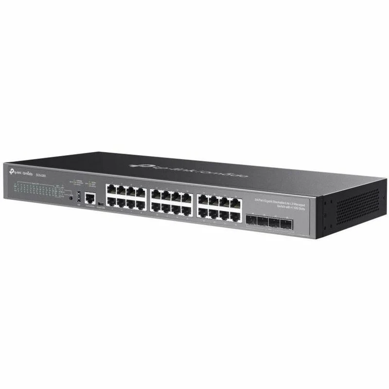 Commutateur géré Gigabit empilable Lite L24 3 ports TP-Link Omada avec 4 emplacements 10G SG5428X
