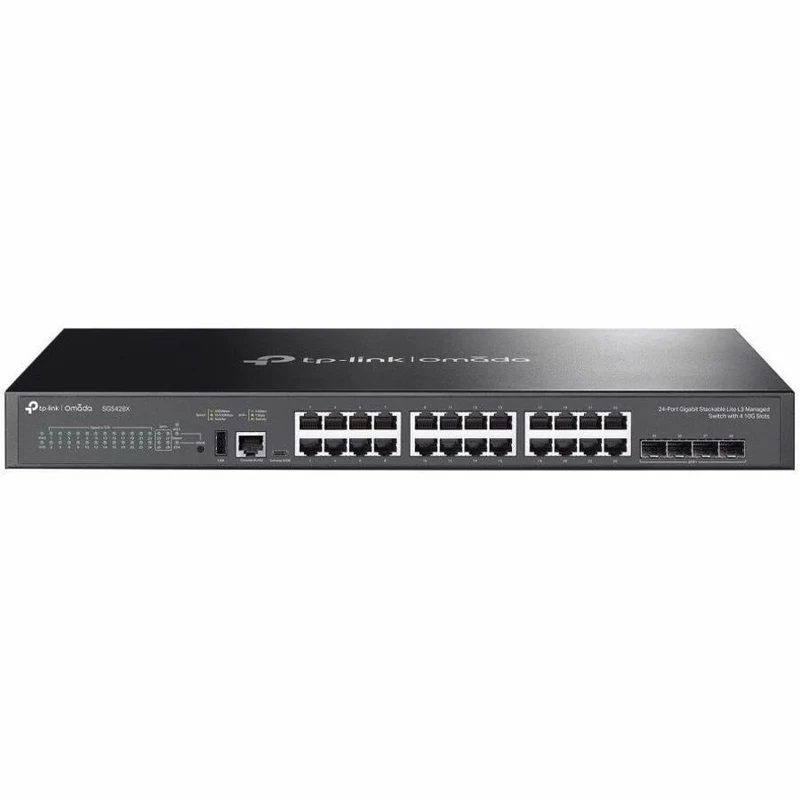 Commutateur géré Gigabit empilable Lite L24 3 ports TP-Link Omada avec 4 emplacements 10G SG5428X