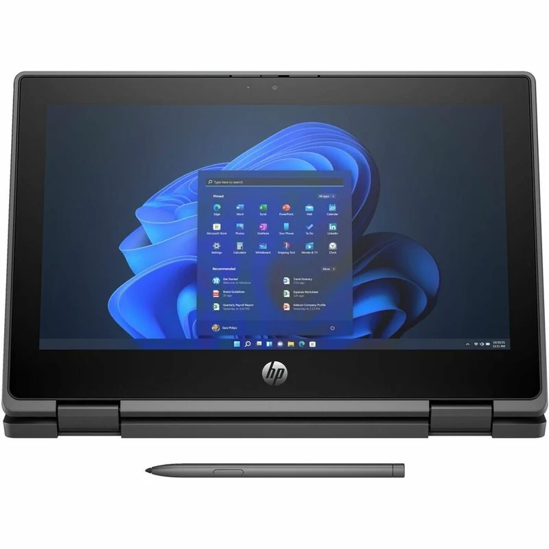 Ordinateur portable 2 en 1 convertible et robuste HP Pro x360 Fortis G11 avec écran tactile 11.6 pouces - HD - Intel N200 série N - Technologie vPro - 8 Go - SSD 256 Go - Clavier anglais et français - Noir Jack 7L309UT#ABL