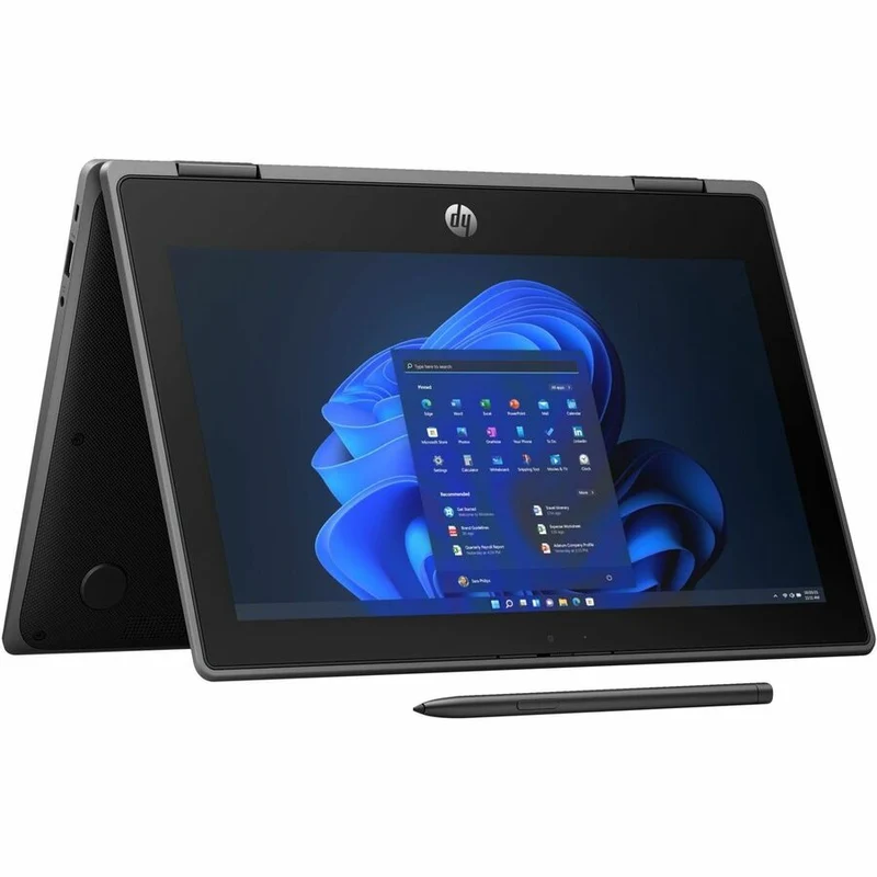 Ordinateur portable 2 en 1 convertible et robuste HP Pro x360 Fortis G11 avec écran tactile 11.6 pouces - HD - Intel N200 série N - Technologie vPro - 8 Go - SSD 256 Go - Clavier anglais et français - Noir Jack 7L309UT#ABL