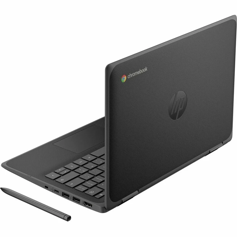 Chromebook convertible 2 en 1 HP Fortis Flip G1i 11" (écran tactile) - HD - Intel N150 série N - 8 Go - 128 Go de mémoire flash - Clavier anglais et français - Noir de jais - Smart Buy B6AX6UT#ABL