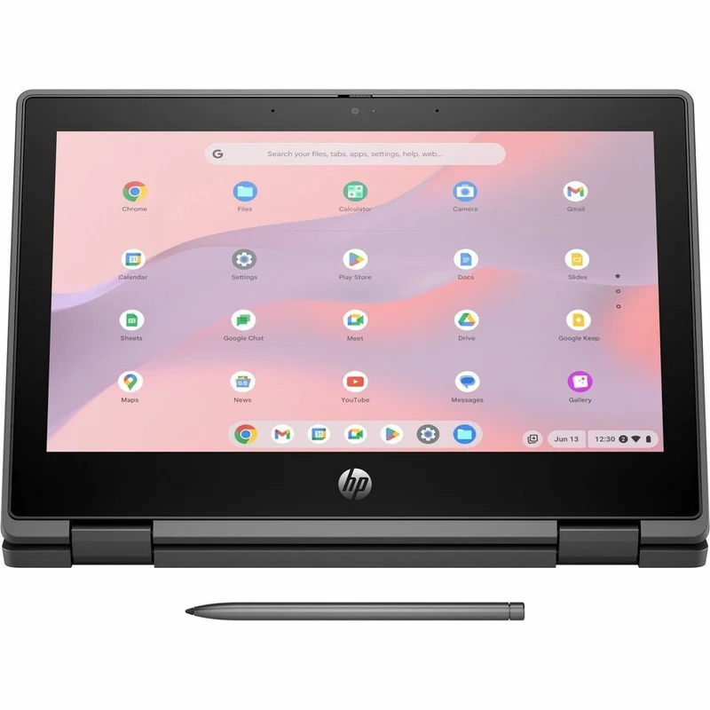 Chromebook convertible 2 en 1 HP Fortis Flip G1i 11" (écran tactile) - HD - Intel N150 série N - 8 Go - 128 Go de mémoire flash - Clavier anglais et français - Noir de jais - Smart Buy B6AX6UT#ABL