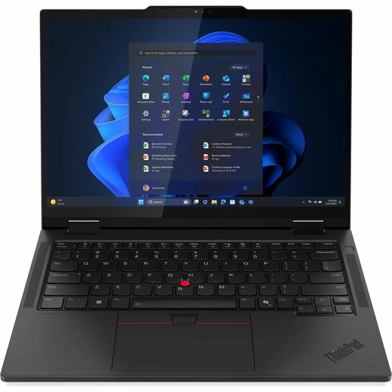Ordinateur portable convertible 2 en 1 Lenovo ThinkPad T14s Gen 1 (21R30010US) avec écran tactile 14 pouces - WUXGA - Intel Core Ultra 5 2e génération 235U - Technologie vPro - 16 Go - SSD 512 Go - Clavier anglais - Noir (21R30010US)