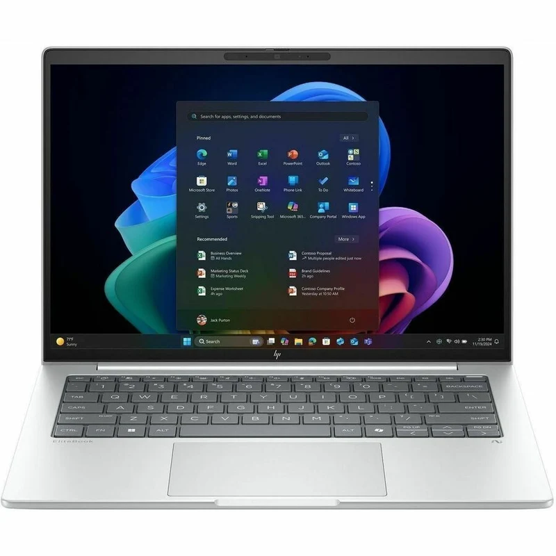Ordinateur portable HP EliteBook 8 G1i 16" avec écran tactile - WUXGA - 60 Hz - Intel Core Ultra 7 258V - 32 Go - SSD 1 To - Clavier anglais et français - Aluminium argent glacier BH3G5UT#ABL