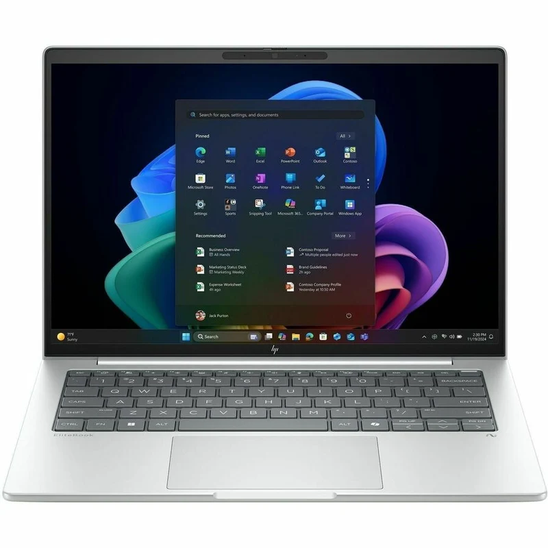 Ordinateur portable HP EliteBook 8 G1i 14" avec écran tactile - WUXGA - 60 Hz - Intel Core Ultra 5 236V - Technologie vPro - 16 Go - SSD 512 Go - Clavier anglais et français - Aluminium argent glacier BG7N5UT#ABL