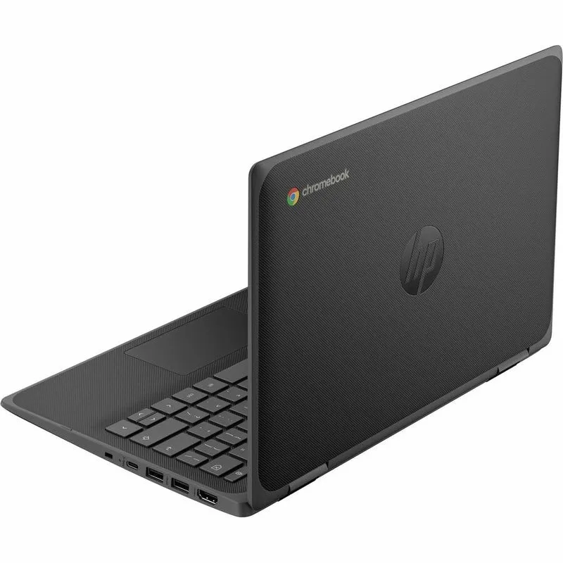 Chromebook convertible 2 en 1 robuste HP Fortis Flip G1i 11.6" avec écran tactile - HD - Intel N150 série N - 8 Go - 64 Go de mémoire flash - Clavier anglais et français - Noir de jais - Smart Buy B69PNUT#ABL
