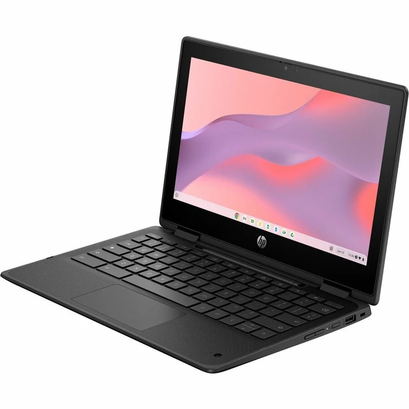 Chromebook convertible 2 en 1 HP Fortis Flip G1m 11.6" (écran tactile) - HD - Octa-core (ARM Cortex A76 + Cortex A55) - 64 Go de mémoire flash - Clavier anglais - Noir de jais - Smart Buy B61BLUT#ABA