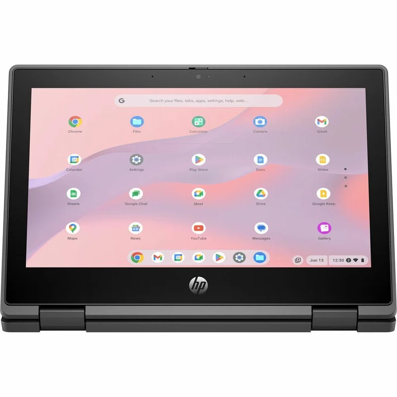 Chromebook convertible 2 en 1 robuste HP Fortis Flip G1i 11.6" avec écran tactile - HD - Intel N150 série N - 16 Go - 128 Go de mémoire flash - Clavier anglais et français - Noir de jais - Smart Buy B69PQUT#ABL