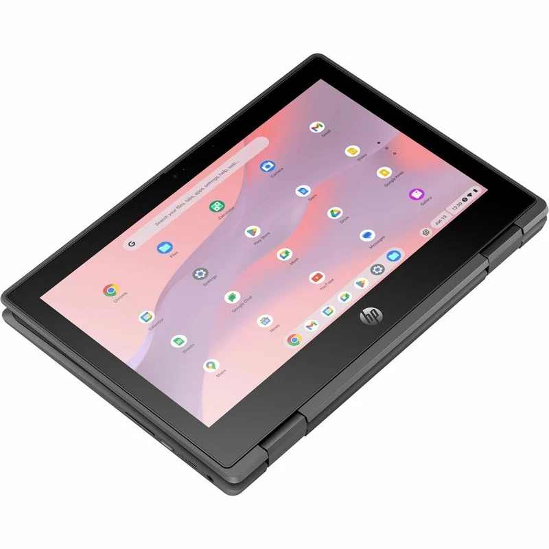 Chromebook convertible 2 en 1 robuste HP Fortis Flip G1i 11.6" avec écran tactile - HD - Intel N150 série N - 16 Go - 128 Go de mémoire flash - Clavier anglais et français - Noir de jais - Smart Buy B69PQUT#ABL