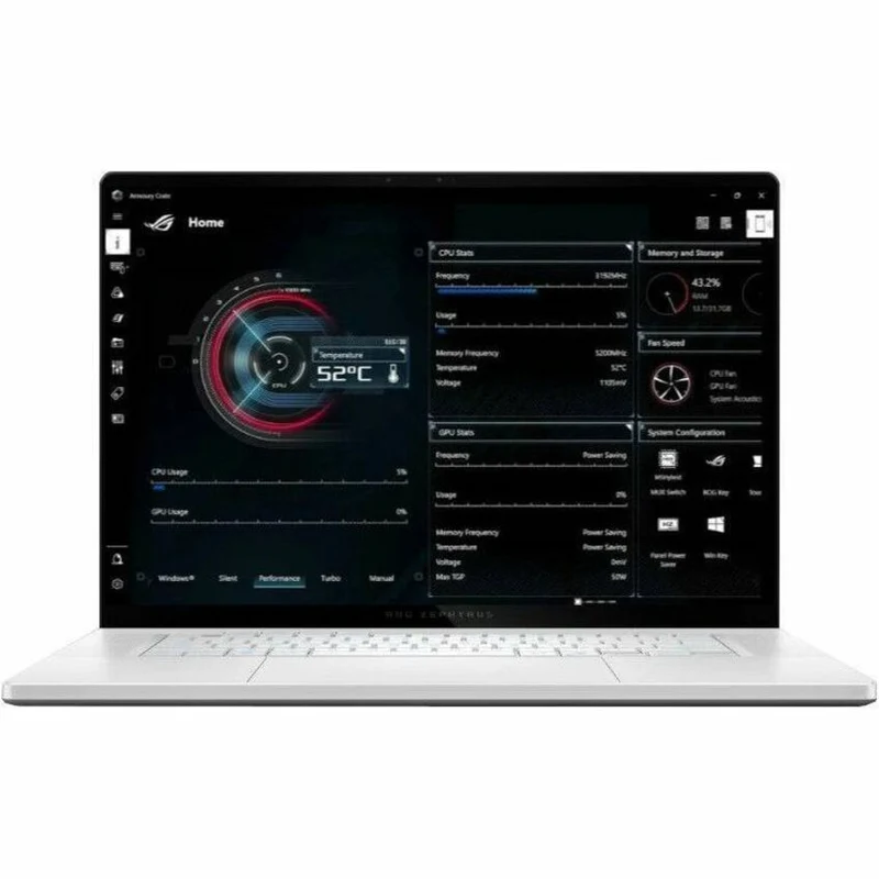 Asus ROG Zephyrus G16 GU605 GU605CM-DS94-CA Ordinateur portable gaming 16" - 2.5K - 240 Hz - Intel Core Ultra 9 285H - 16 Go - SSD 1 To - Clavier anglais - Blanc platine GU605CM-DS94-CA