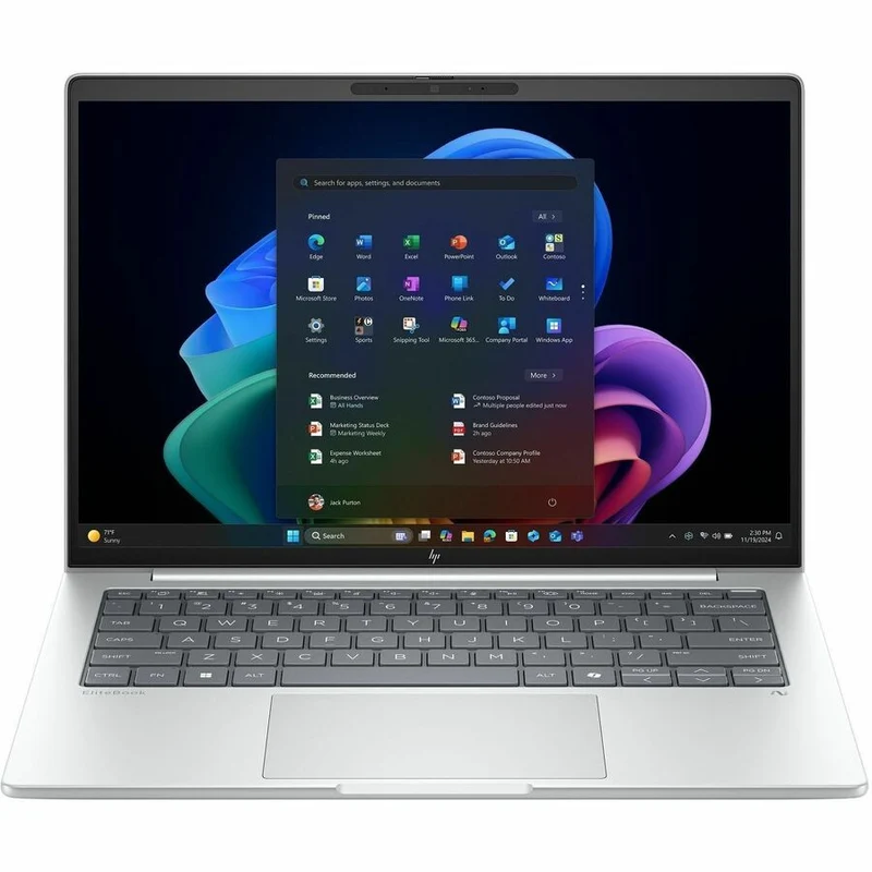 Ordinateur portable HP EliteBook 8 G1i 14" à écran tactile - WUXGA - 60 Hz - Processeur Intel Core Ultra 7 268V - Technologie vPro - 32 Go - SSD 512 Go - Clavier anglais et français - Aluminium argent glacier BG6M1UT#ABL