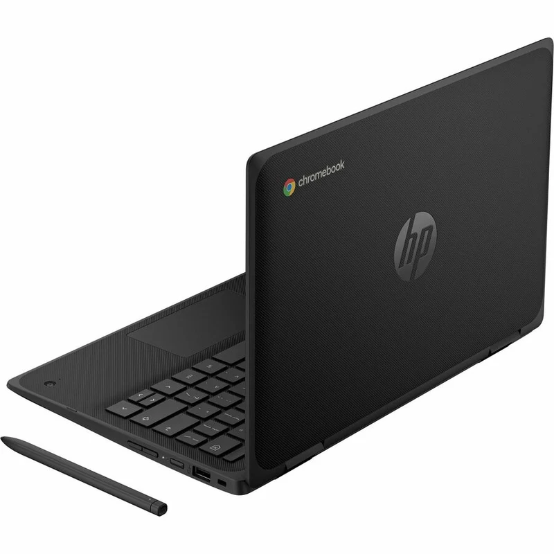 Chromebook convertible 2 en 1 HP Fortis Flip G1m 11.6" (écran tactile) - HD - Octa-core (ARM Cortex A76 + Cortex A55) - 4 Go - 32 Go de mémoire flash - Clavier anglais et français - Noir de jais - Smart Buy B61BHUT#ABL