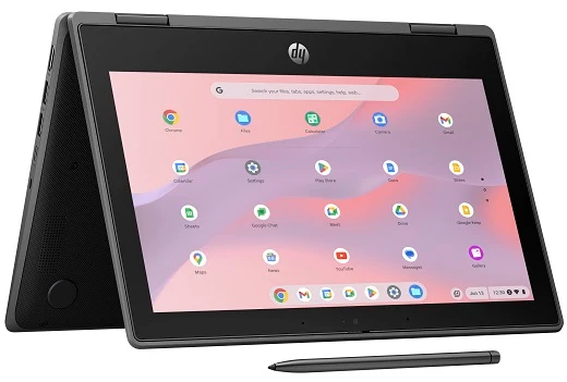 Chromebook convertible 2 en 1 HP Fortis Flip G1i 11" à écran tactile - Intel N150 - 16 Go - Clavier anglais - Smart Buy B69PQUT#ABA