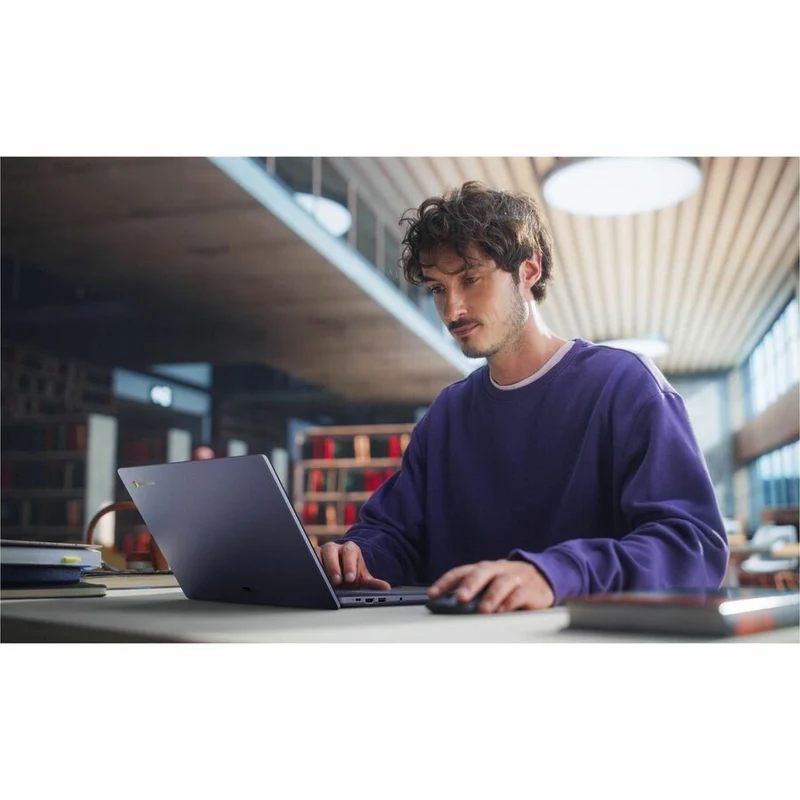 Asus Chromebook CX14 CX1405 CX1405CKA-DS01T-CB Chromebook 14" - Full HD - Intel Celeron N4500 - 8 Go - 128 Go de mémoire flash - Clavier anglais et français - Tissu bleu CX1405CKA-DS01T-CB