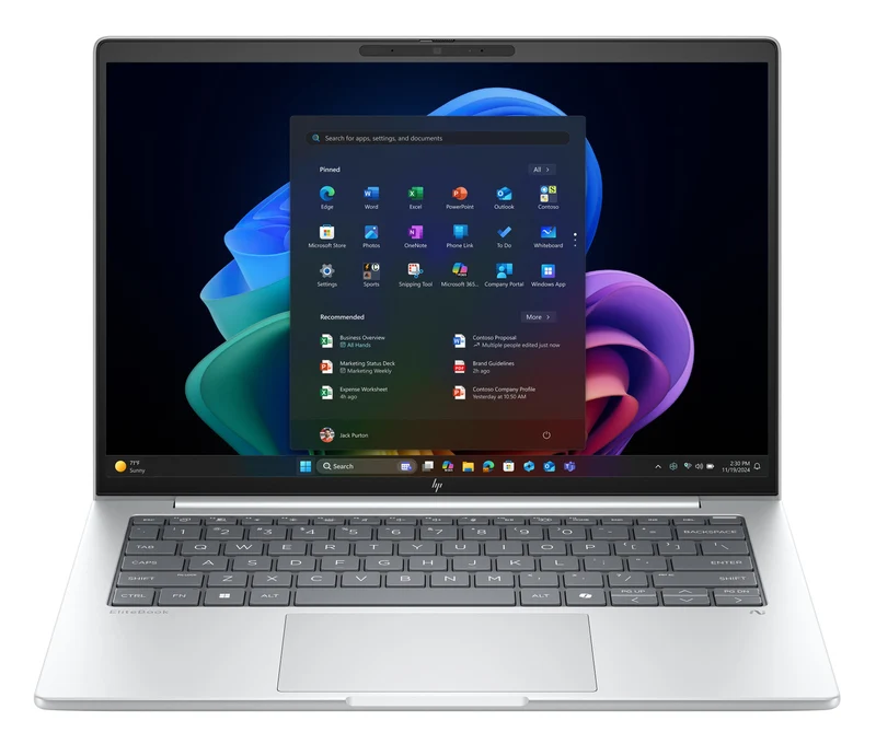 Ordinateur portable HP EliteBook 8 G1a 14" Copilot+ avec écran tactile - WUXGA - AMD Ryzen AI 7 350 - 32 Go - SSD 1 To - Clavier anglais/français - Argent glacier BN7X3UT#ABL