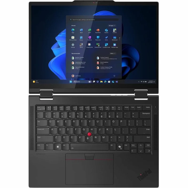 Ordinateur portable convertible 2 en 1 Lenovo ThinkPad T14s Gen 1 (21R30010CA) avec écran tactile 14 pouces - WUXGA - Intel Core Ultra 5 2e génération 235U - Technologie vPro - 16 Go - SSD 512 Go - Clavier français canadien - Noir 21R30010CA
