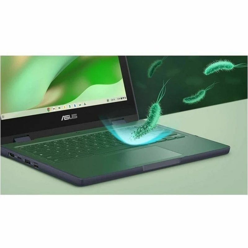 Asus Chromebook CR11 Flip CR1104F CR1104FTA-CN1464T-CA Chromebook 2 en 1 robuste et convertible avec écran tactile 11.6 pouces - HD - Intel N-Series N150 - 4 Go - 64 Go de mémoire flash - Gris minéral CR1104FTA-CN1464T-CA