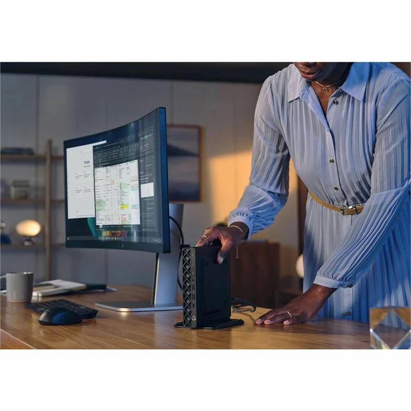 Ordinateur de bureau HP EliteDesk 8 G1a - AMD Ryzen AI 7 350 - 64 Go - SSD 1 To - Mini PC - Jack Black C3XG5UT#ABA