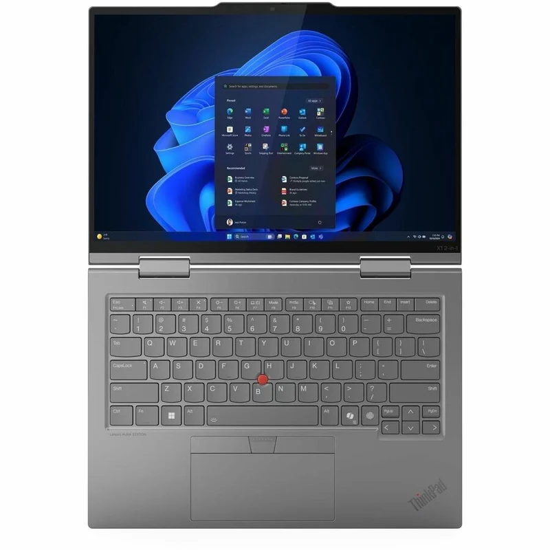 Lenovo ThinkPad X1 Gen 10 Aura Edition 21Q000D7CA Ordinateur portable 2 en 1 convertible avec écran tactile 14" - 2.8K - 120 Hz - Processeur Intel Core Ultra 7 2e génération 265U - Technologie vPro - Plateforme Intel Evo - 32 Go - SSD 512 Go - Clavier français canadien - Gris 21Q000D7CA