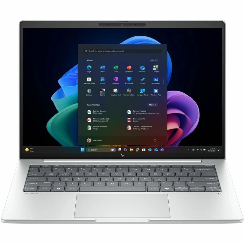 Ordinateur portable HP EliteBook 8 G1i 14" avec écran tactile - WUXGA - 60 Hz - Intel Core Ultra 5 228V - 32 Go - SSD 512 Go - Clavier anglais/français - Aluminium argent glacier BG7N7UT#ABL