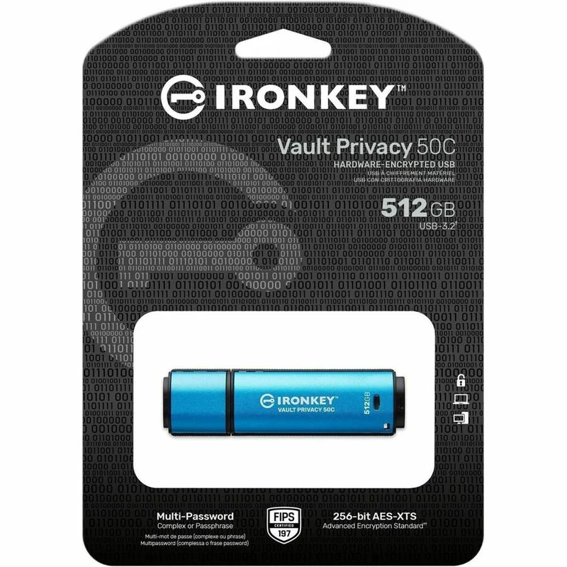 Clé USB 50 (Gen 512) Type C IronKey Vault Privacy 3.2 Series 1 Go IKVP50C/512 Go