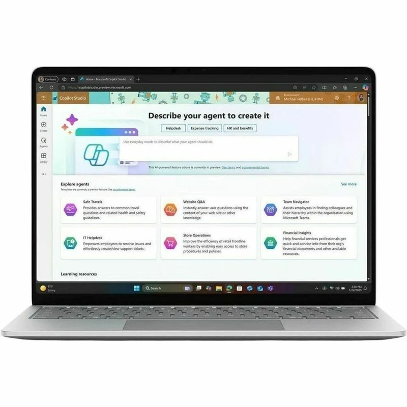 Ordinateur portable Microsoft Surface Laptop 7 13.8" tactile Copilot+ - Intel Core Ultra 7 - 16 Go de RAM - SSD 256 Go - Clavier bilingue - Platine EP2-21054