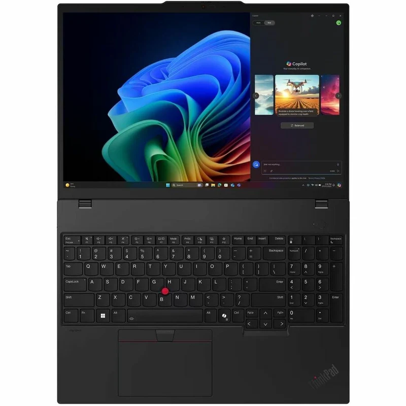 Ordinateur portable Lenovo ThinkPad T16 Gen 4 (21QN0046CA) avec écran tactile 16 pouces Copilot+ - WUXGA - AMD Ryzen AI 7 PRO 350 - 32 Go - SSD 512 Go - Clavier français canadien - Noir 21QN0046CA