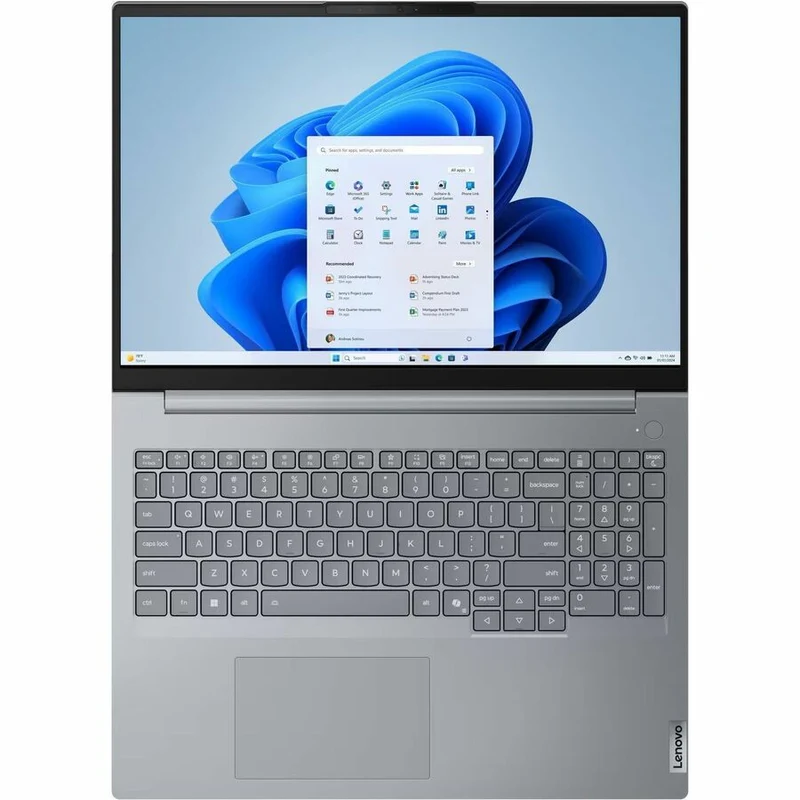 Ordinateur portable Lenovo ThinkBook 16 G8 IAL 21SK0095CF 16 pouces - WUXGA - Intel Core Ultra 5 225U - 16 Go - SSD 512 Go - Clavier anglais/français - Gris arctique 21SK0095CF
