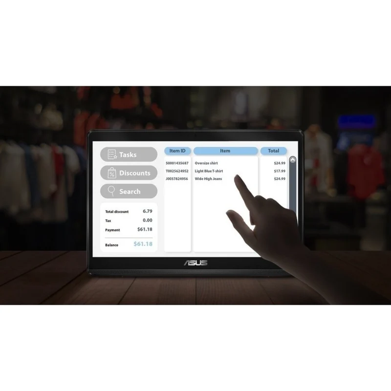 Ordinateur tout-en-un Asus ExpertCenter E1 E1600WKAT-PN441281-CA - Intel Celeron N4500 - 4 Go - SSD 128 Go - Écran tactile 15.6" - Ordinateur de bureau - Noir E1600WKAT-PN441281-CA