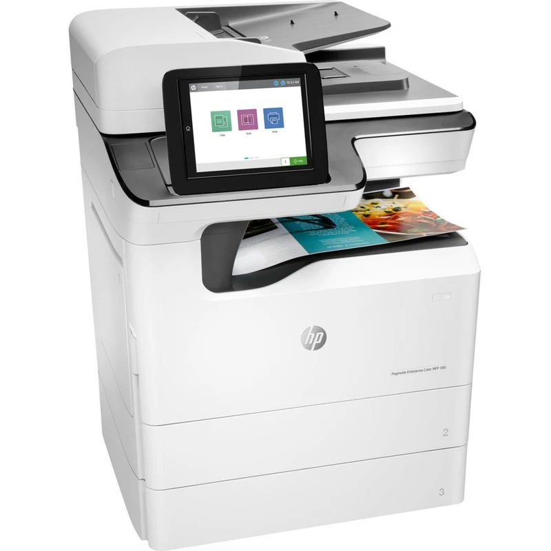 Imprimante multifonction HP PageWide 780dn Page Wide Array - Copieur/Scanner couleur - Impression monochrome/couleur 65 ppm - Impression 2400 x 1200 - Impression recto verso automatique - 100000 650 pages par mois - 600 feuilles d'entrée - Scanner couleur - 7 numérisation optique - Gigabit Ethernet J09Z1A#BXNUMXH