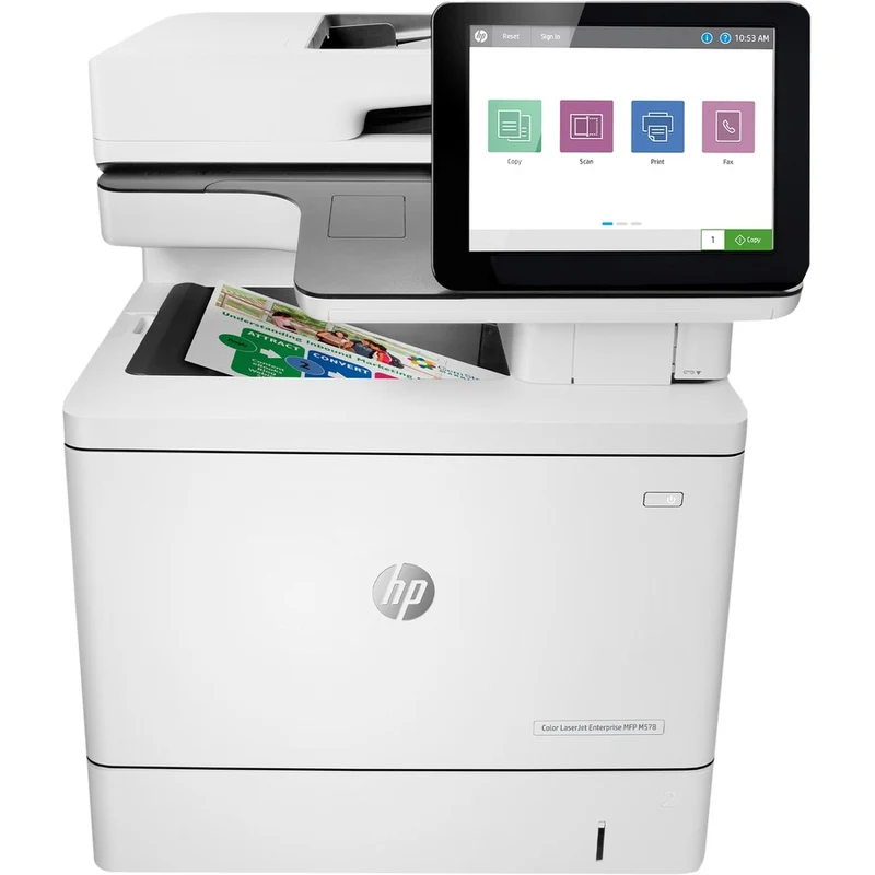 Imprimante multifonction laser HP LaserJet M578 M578f - Copieur couleur/Fax/Scanner - Impression monochrome/couleur 40 ppm - Impression 1200 1200 x 80000 650 - Impression recto verso automatique - 600 7 pages par mois - 86 feuilles d'entrée - Scanner couleur - XNUMX numérisation optique - Fax couleur - Gigabit Ethernet XNUMXZUXNUMXA#BGJ