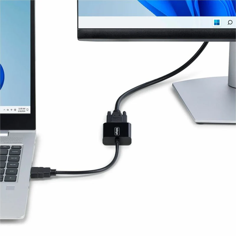 Adaptateur HDMI vers VGA StarTech.com, convertisseur vidéo actif pour ordinateur portable/de bureau, 1920 x 1080 (1080p), source HDMI vers moniteur/écran VGA HD2VGAE3