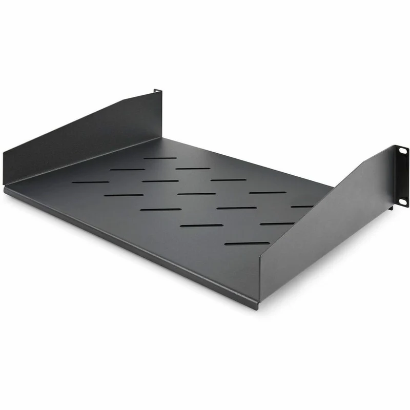 Étagère rack serveur ventilée StarTech.com 2U, profondeur de montage 12 cm, plateau cantilever, capacité de 31.5 kg, écrous cage et vis inclus CABSHELFV25U-11.3-RACK