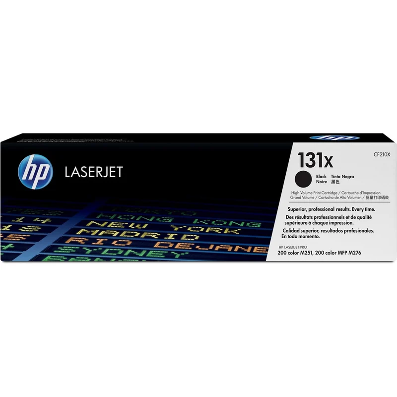 Cartouche de toner laser d'origine HP 131X (CF210X) - Paquet unique - Noir - 1 de chaque CF210X