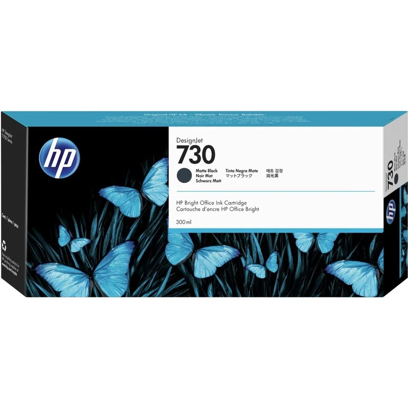 Cartouche d'encre à jet d'encre d'origine HP 730 - Pack noir mat P2V71A